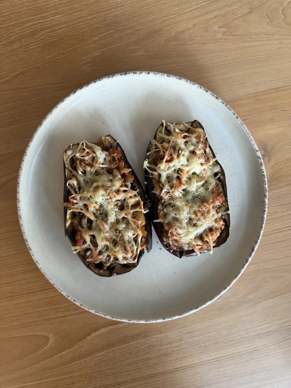 Berenjenas rellenas gratinadas