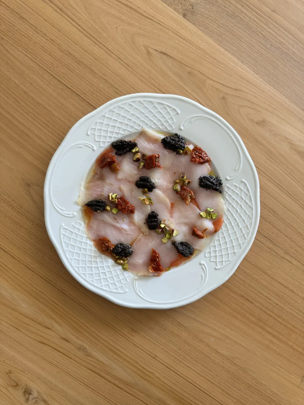 Carpaccio de verduras con frutos secos